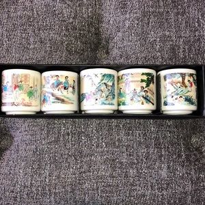 Korean Folklore Ceramic Sake Cups